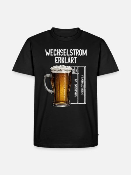 AC Explains Beer Electrician Technology - Men's Premium Organic T-Shirt - black
