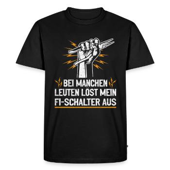 Mon RCD et moi plaisantons avec voltage - T-shirt Premium bio Homme - noir - Devant - Nico (187cm)