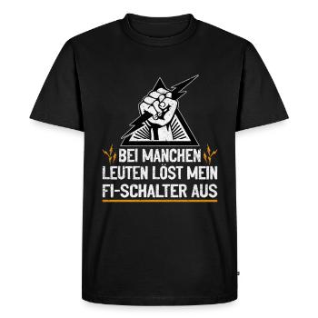 Mon RCD et moi plaisantons avec voltage - T-shirt Premium bio Homme - noir - Devant - Nico (187cm)