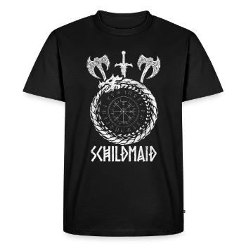 Shield Maiden : force et fierté des femmes vikings - T-shirt Premium bio Homme - noir - Devant - Nico (187cm)