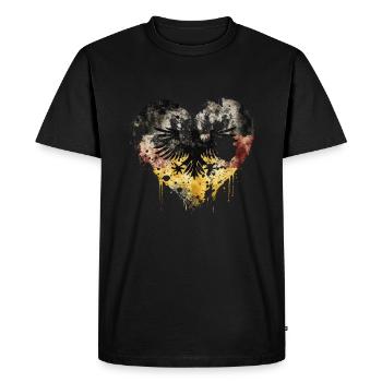 Allemagne Patriotisme de cœur avec style - T-shirt Premium bio Homme - noir - Devant - Nico (187cm)