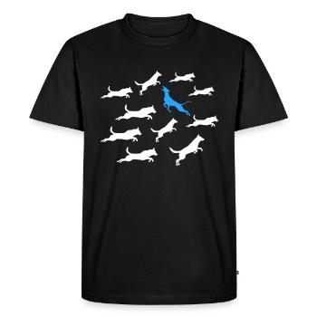 À contre-courant Individualité et style Chiens - T-shirt Premium bio Homme - noir - Devant - Nico (187cm)