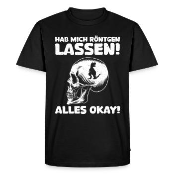 Röntgen Humour noir et style macabre - T-shirt Premium bio Homme - noir - Devant - Nico (187cm)
