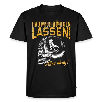 Röntgen Humour noir et style macabre - T-shirt Premium bio Homme - noir - Devant - Nico (187cm)