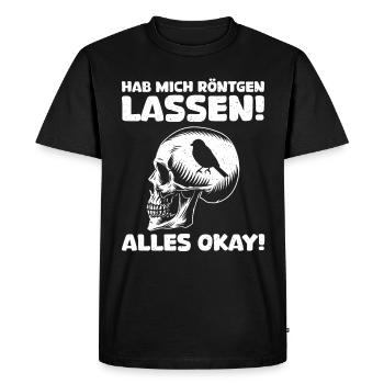 Röntgen Humour noir et style macabre - T-shirt Premium bio Homme - noir - Devant - Nico (187cm)