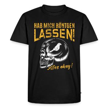 Röntgen Humour noir et style macabre - T-shirt Premium bio Homme - noir - Devant - Nico (187cm)