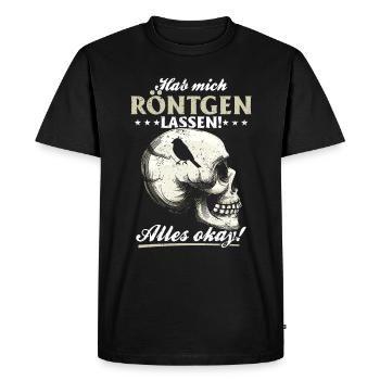 Röntgen Humour noir et style macabre - T-shirt Premium bio Homme - noir - Devant - Nico (187cm)
