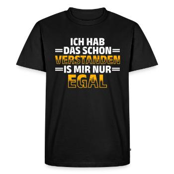 Understood, but it doesn't matter Nonchalance meets humor - Men's Premium Organic T-Shirt - black - Front - Nico (187cm)