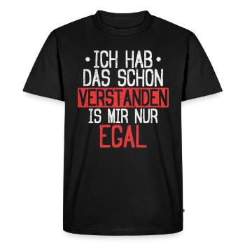 Understood, but it doesn't matter Nonchalance meets humor - Men's Premium Organic T-Shirt - black - Front - Nico (187cm)
