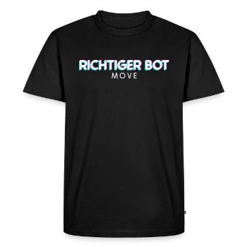 Richtig bot Move – Humour et style de joueur - T-shirt Premium bio Homme - noir - Devant - Nico (187cm)