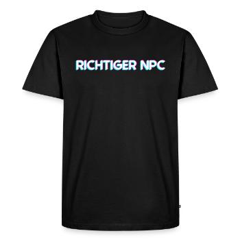 Real NPC Boy – Humour et style de joueur - T-shirt Premium bio Homme - noir - Devant - Nico (187cm)