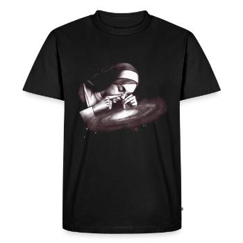 L’art d’une religieuse rencontre la controverse - T-shirt Premium bio Homme - noir - Devant - Nico (187cm)