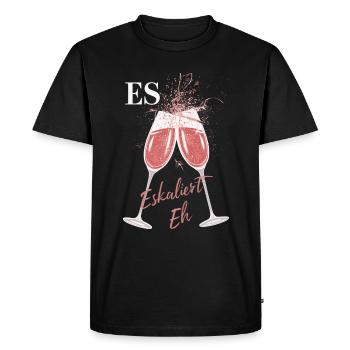 De toute façon, la situation s’intensifie ! – Coupe à Happy - T-shirt Premium bio Homme - noir - Devant - Nico (187cm)