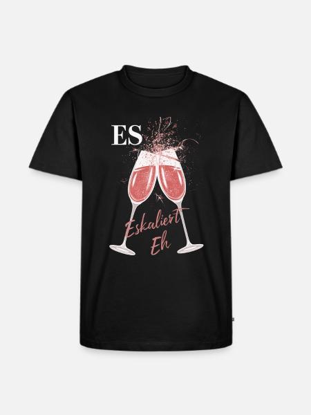 It's escalating anyway! – Happy glass - Men's Premium Organic T-Shirt - black