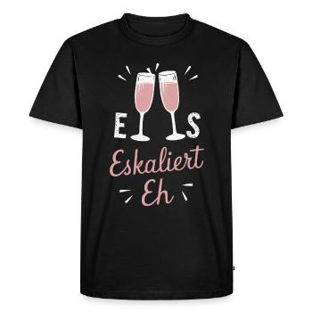De toute façon, la situation s’intensifie ! – Coupe à Happy - T-shirt Premium bio Homme - noir - Devant - Nico (187cm)