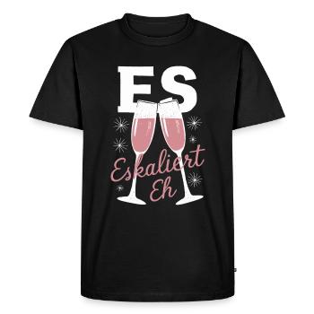 De toute façon, la situation s’intensifie ! – Coupe à Happy - T-shirt Premium bio Homme - noir - Devant - Nico (187cm)