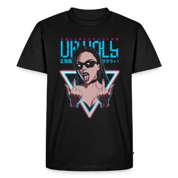 Provocateur et expressif – mode rebelle - T-shirt Premium bio Homme - noir - Devant - Nico (187cm)
