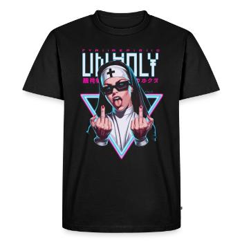 Provocateur et expressif – mode rebelle - T-shirt Premium bio Homme - noir - Devant - Nico (187cm)