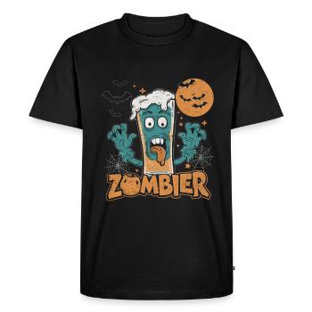 Zombier The perfect design for beer and Halloween - Men's Premium Organic T-Shirt - black - Front - Nico (187cm)