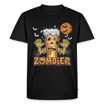 Zombier The perfect design for beer and Halloween - Men's Premium Organic T-Shirt - black - Front - Nico (187cm)