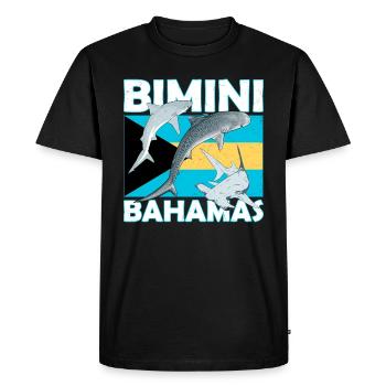 Bimini Drapeau des Bahamas - T-shirt Premium bio Homme - noir - Devant - Nico (187cm)