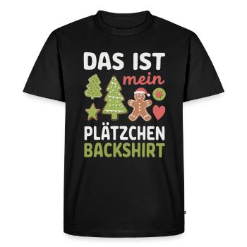 Cookie Baking Shirt Funny Christmas Design - Men's Premium Organic T-Shirt - black - Front - Nico (187cm)