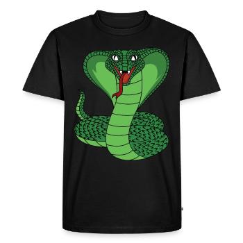 Cobra serpent reptile amateur d’animaux idée cadeau - T-shirt Premium bio Homme - noir - Devant - Nico (187cm)