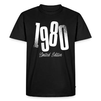 1980 Année de naissance Année de naissance - T-shirt Premium bio Homme - noir - Devant - Nico (187cm)