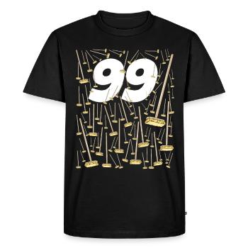 Birthday 99 brooms - Men's Premium Organic T-Shirt - black - Front - Nico (187cm)