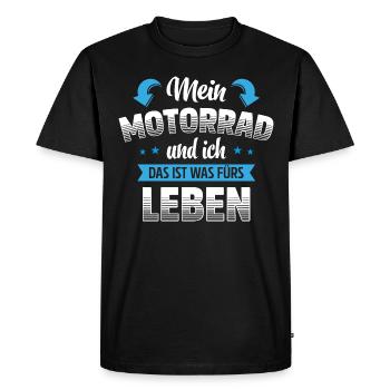 MY MOTORCYCLE AND ME | THIS IS WHAT FOR LIFE - Men's Premium Organic T-Shirt - black - Front - Nico (187cm)