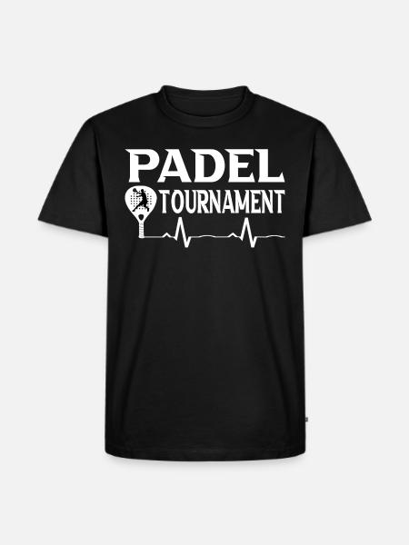 Padel - Männer Premium Bio T-Shirt - Schwarz