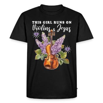 Violin Violin - Men's Premium Organic T-Shirt - black - Front - Nico (187cm)