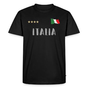 Italy football fan jersey flag - Men's Premium Organic T-Shirt - black - Front - Nico (187cm)