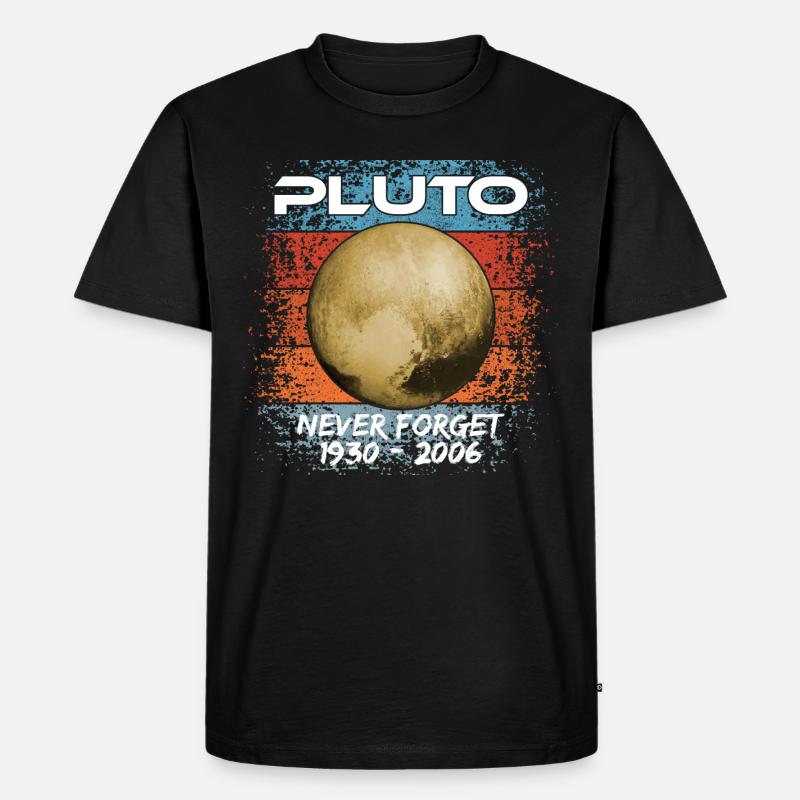 Pluto - Männer Premium Bio T-Shirt - Schwarz