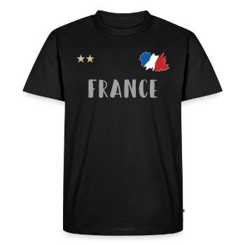 France Football Maillot drapeau français - T-shirt Premium bio Homme - noir - Devant - Nico (187cm)