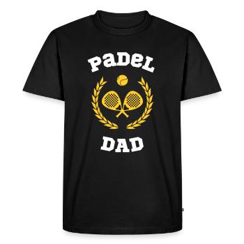 Joueur de Padel Athlète Papa Sport Padel Papa - T-shirt Premium bio Homme - noir - Devant - Nico (187cm)