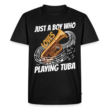 Tuba - T-shirt Premium bio Homme - noir - Devant - Nico (187cm)