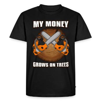 Tronçonneuse Lumberjack pour hommes - T-shirt Premium bio Homme - noir - Devant - Nico (187cm)