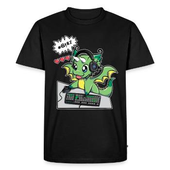 Green Gaming Dragon - Le PVP compétitif, c'est la vie - T-shirt Premium bio Homme - noir - Devant - Nico (187cm)