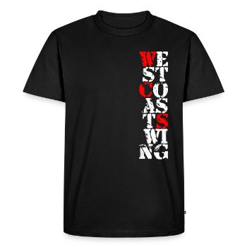 West Coast Swing Dance T-Shirt Geschenk - Männer Premium Bio T-Shirt - Schwarz - Vorne - Nico (187cm)