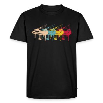 Piano Piano Piano Gift - T-shirt Premium bio Homme - noir - Devant - Nico (187cm)