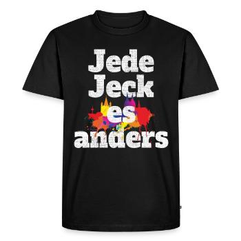 Kölsch jeden jeck es anders Kölner Grundgesetz Köln - Men's Premium Organic T-Shirt - black - Front - Nico (187cm)