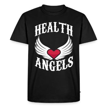 Health Angels doctor nurse emergency doctor - Men's Premium Organic T-Shirt - black - Front - Nico (187cm)