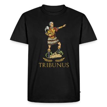 Officier romain - Tribuneus - T-shirt Premium bio Homme - noir - Devant - Nico (187cm)
