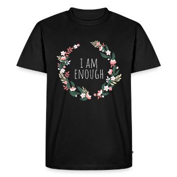 Je suis assez je suis assez affirmation pleine conscience - T-shirt Premium bio Homme - noir - Devant - Nico (187cm)