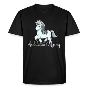 Amoureux des chevaux - Maman andalouse - T-shirt Premium bio Homme - noir - Devant - Nico (187cm)