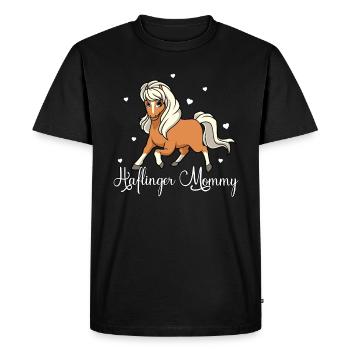 Amateurs de chevaux - Haflinger Mommy - T-shirt Premium bio Homme - noir - Devant - Nico (187cm)