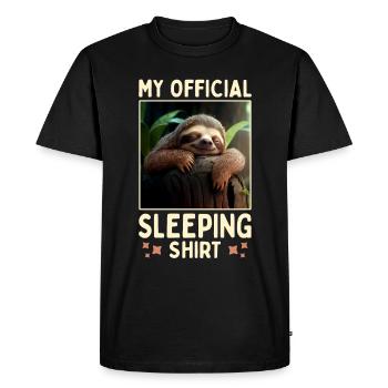 Paresseuse ma chemise de couchage officielle pyjama sommeil - T-shirt Premium bio Homme - noir - Devant - Nico (187cm)