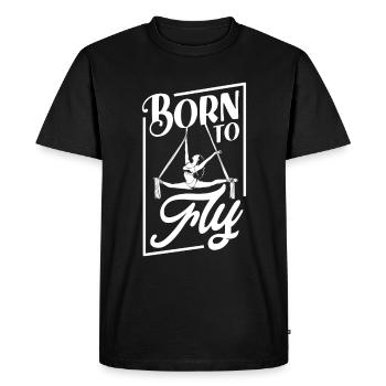 Born to Fly - Aerial Acrobatics - Men's Premium Organic T-Shirt - black - Front - Nico (187cm)