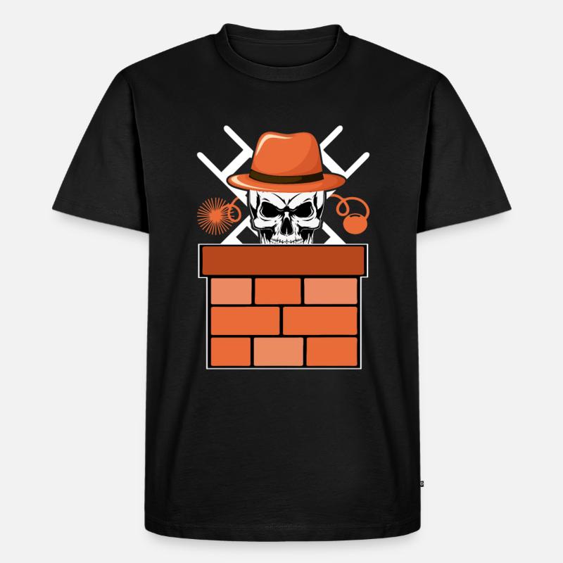 Schornsteinfeger Geschenkidee Schornstein - Männer Premium Bio T-Shirt - Schwarz